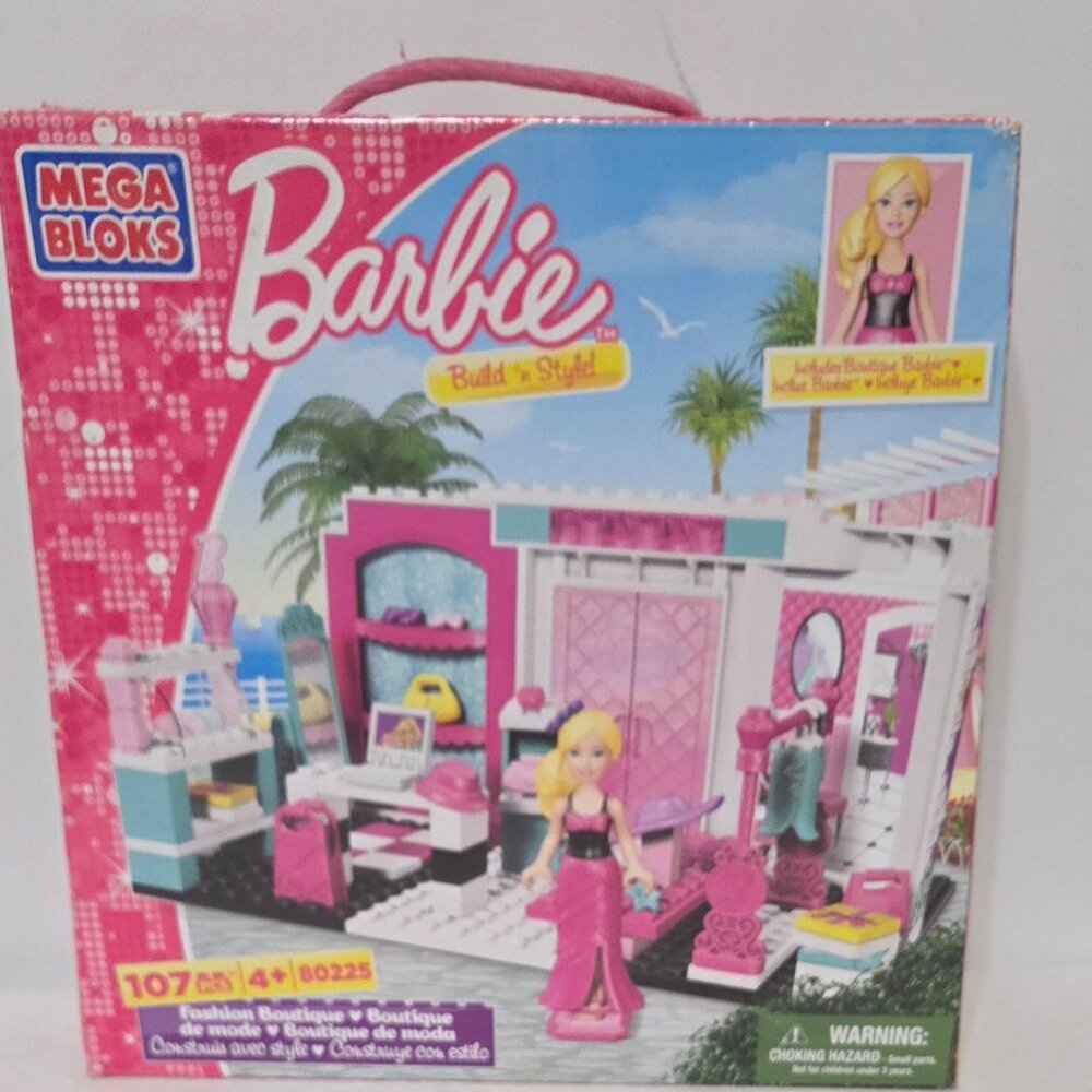 MEGA BLOKS Barbie Build 'n Style Fashion Boutique Model 80225 4+